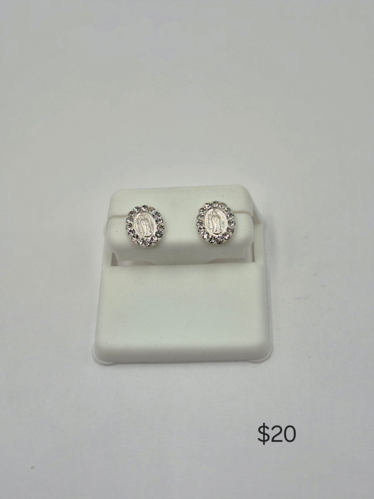 925 Solid Sterling Silver. Our Lady of Guadalupe Earrings